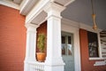 dentil molding accentuating a regal georgian porch entrance Royalty Free Stock Photo