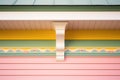 dentil molding on a freshly painted georgian cottage facade Royalty Free Stock Photo
