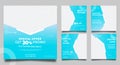 Dentist social media post templates on bright color.