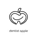 Dentist Apple icon. Trendy modern flat linear vector Dentist App