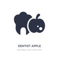 dentist apple icon on white background. Simple element illustration from Dentist concept