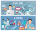 Dentist Banners Set vector design illustration