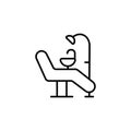 Dentist Chair icon in line style. Dentist Chair vector illustration.