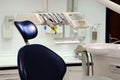 Dentist chair and tools Royalty Free Stock Photo