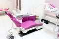 Dentist clinic interior with chair