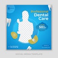 Dentist and dental care social media banner template