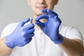 Dentist with dental handpiece