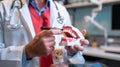 The dentist explaining tooth model.AI generated image Royalty Free Stock Photo