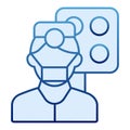 Dentist flat icon. Doctor blue icons in trendy flat style. Dental care gradient style design, designed for web and app