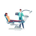 Dentist Flat Illustration