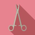 Dentist forceps icon, flat style Royalty Free Stock Photo