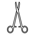 Dentist forceps icon, outline style Royalty Free Stock Photo