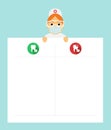 Dentist holds the Notepad sheet. The advice of a doctor. With a doctor's prescription. Modern flat design
