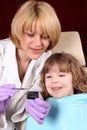 Dentist and little girl