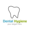 Dentist logo design template. Tooth line symbol for Dental clinic or mark for dental hygiene