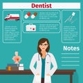 Dentist and medical equipment icons