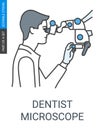 Dentist microscope icon