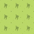 Dentist Molar Tooth Hygiene Seamless Silhouette Pattern