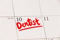 Dentist note. Royalty Free Stock Photo