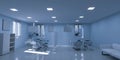 Dentist office interior, 3d render, 3d illustration orthodontist