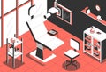 Dentist Office Isometric Interior