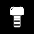 Dentist, orthodontics line vector icon. Dental implant, tooth orthodontics sign, medical elements. Royalty Free Stock Photo