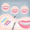 Dentist, orthodontist. Teeth healthy and dental braces