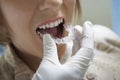 Dentist Placing Braces