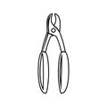dentist pliers icon. Element of cyber security for mobile concept and web apps icon. Thin line icon for website design and