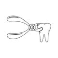 dentist pliers icon. Element of Dental for mobile concept and web apps icon. Thin line icon for website design and development,