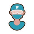 Dentist professional character icon Royalty Free Stock Photo