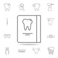 Dentist reception days schedule icon. Detailed set of dental outline line icons. Premium quality graphic design icon. One of the c