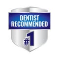 Dentist recommended approved vector icon logo badge Royalty Free Stock Photo