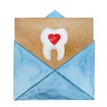 Dentist\'s day greeting card. Close-up no people