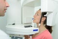 Dentist scanning patients teeth