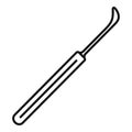 Dentist steel tool icon, outline style