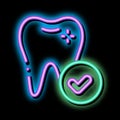 Dentist Stomatology Healthy Tooth neon glow icon illustration