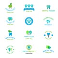 Dentist symbols set. Royalty Free Stock Photo