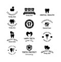 Dentist symbols set. Royalty Free Stock Photo