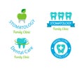 Dentist symbols set. Royalty Free Stock Photo