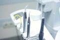 Dentist tools close up