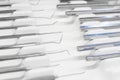 Dentist tools or instruments closeup - dental clinic