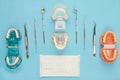 Dentist tools and orthodontic.