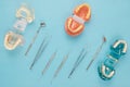 Dentist tools and orthodontic.