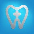 Dentist tooth abstract icon in vector format