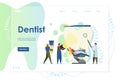 Dentist vector website landing page design template