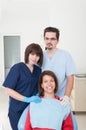 Dentist woman , assistant and patient Royalty Free Stock Photo