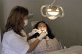 Dentist at work in practice in Paraguay Royalty Free Stock Photo
