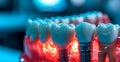 Dentistry concept, artificial implant, replacement of a diseased tooth, private clinic - AI generated image Royalty Free Stock Photo
