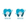 Dentistry- dental clinic logo and icons Vector, with Daily schedule